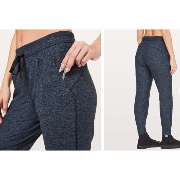 Lululemon Ready To Rulu Pants Updated 29" Inseam Heathered True Navy/Black Sz 8 - Picture 6 of 7